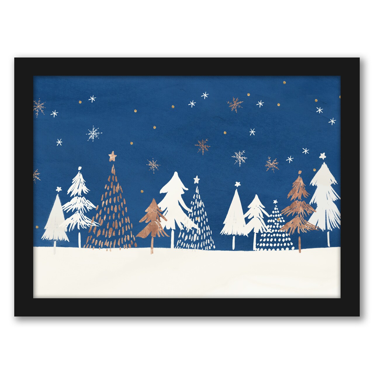 8&#x22; x 10&#x22; Starry Evening by Pi Holiday Black Framed Print Wall Art - Americanflat - Americanflat